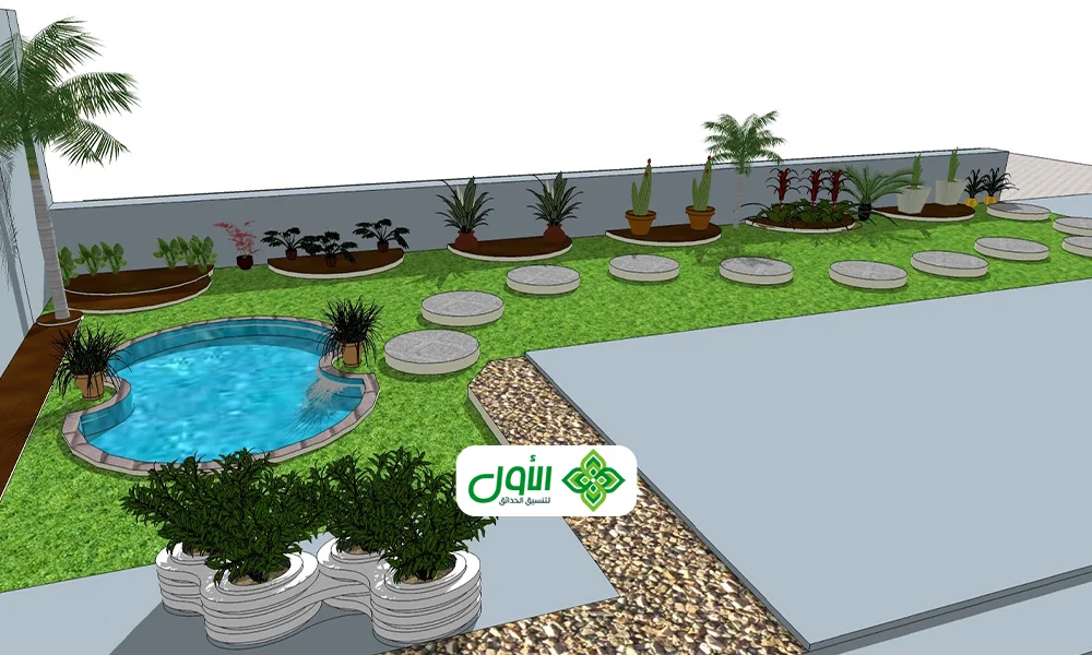  تصميم حديقة منزل
